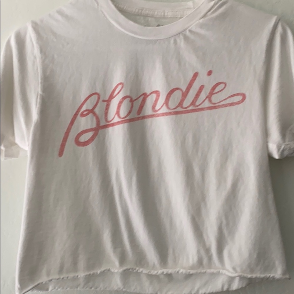 Blondie crop band tee